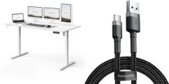 SENSE7 NOJO LIGHT Białe 140 cmx70 cm + kabel usb