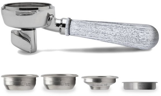 Lelit Portafilter Lelit PLA582F - z podwójną wylewką 58 mm - biele drevo jesionowe