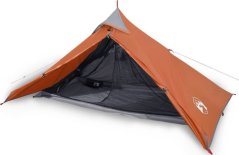 vidaXL Namiot, 1-os., szaro-Oranžový, 255x153x130 cm, tafta 185T Lumarko!