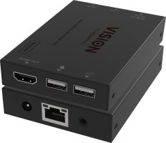 Vision VISION HDMI-uber-IP-Sender - 30 JAHRE GARANTIE - nur Sender - Empfanger muss separat erworben werden - Sendet HDMI 1:1 oder 1:n - Ubertragt USB 1.1 - Plug-and-Play - IR-Durchleitung - Maximale Auflosung HD 1920 x 1200 bei 60 Hz - HDCP-kompatibel - Un