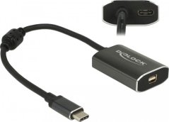 Delock USB-C - DisplayPort Mini + USB-C Čierny  (62990)