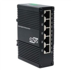 Exsys EX-62030MPOE miniaturowy 5-portowy przemysłowy Prepínač Gigabit PoE+ z zarządzaniem przez interfejs WWW