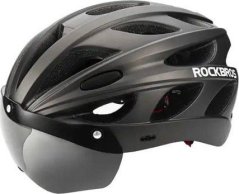 RockBros prilba bicyklová nastaviteľná + Okuliare Rockbros TT-16 (Čierny)