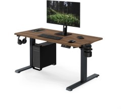 Jan Nowak Elektryczne z regulacją wysokości ergonomiczne Antracitovýowe/orech,1200x600 mm: ARIA (5907367517538)