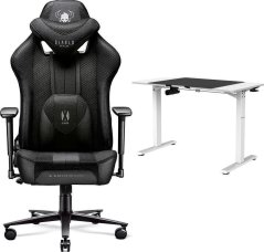 Diablo Chairs X-PLAYER 2.0 Normal Size Czarny + EGON 1100 Białe 110 cmx60 cm