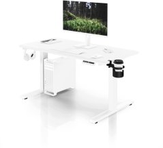 Jan Nowak Elektryczne z regulacją wysokości ergonomiczne biele,1200x600 mm: ARIA (5907367517323)