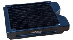 Alphacool Phobya R27-S140 Radiator, 140 mm Radiator, 18 FPI, Kupferlamellen, 2x G1/4-Zoll-Anschlüsse – schwarz