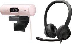 Logitech Brio 500 Rose (960-001421) + H390  (981-000406)