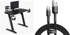 SENSE7 Nomad Cybernetic Czarne 100 cmx50 cm 100x50 cm + kabel usb