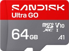 SanDisk Ultra GO MicroSDXC 64 GB Class 10 UHS-I/U1 A1 V10 (SDSQUGN-064G-GN6MN)