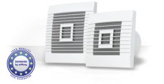 airRoxy ventilátor nástenný 100mm 15W z żaluzją grawitacyjną /Prepínač czasowy/ pRestige 100ZG TS