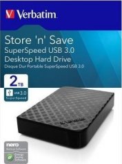 Verbatim disk vonkajší Verbatim 2TB 3.5" Store n Save 2Gen Čierny USB 3.0