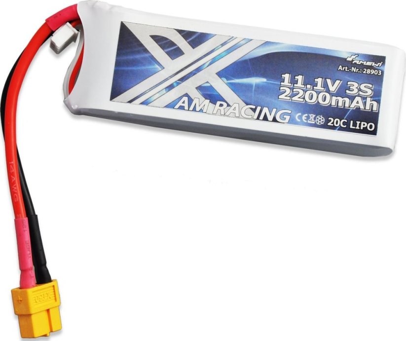Amewi Zubehör LiPo Akku 3S 11,1V 2200mAh 20C Softcase, XT60