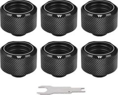 Thermaltake Thermaltake Pacific C-PRO G1 / 4 PETG Tube 16mm OD Compression - Black, Compound - 6pcs