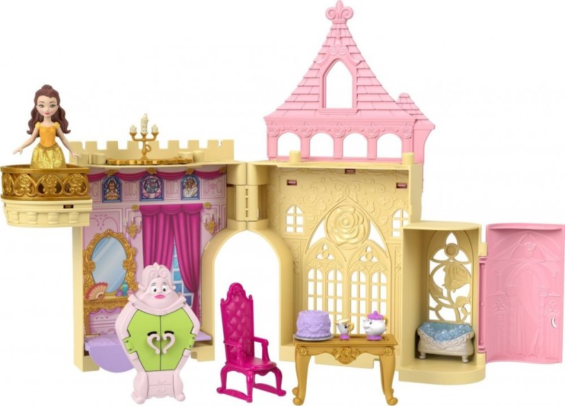 Mattel Disney Princess Malá Bábika Bella i zamek