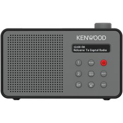 JVC Kenwood CR-M25DAB-H Radio – DAB Plus Automatic Safety Alert – Gray and Black