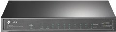 TP-Link TP-LINK 10 prievadų Gigabit PoE+ jungiklis 8 Gigabit PoE+ prievadai, 1 Gigabit RJ45 prievadai ir 1 Gigabit SFP lizdai 802.3at/af 63W PoE galia