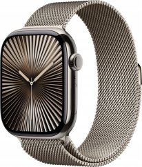 Apple Watch 10 GPS + Cellular 46mm Natural Titanium Milanese Loop M/L Sivý  (MWYC3ET/A)
