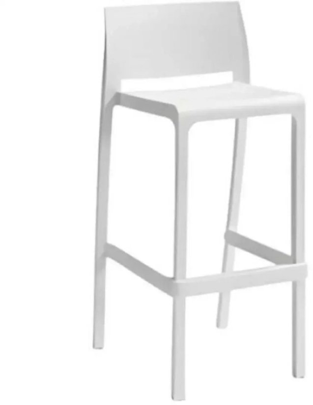 Nlle PROFI BRUSH kreslo barowe ogrodowe Volga Stool 65 50x49x89cm Biely (8003723003107)