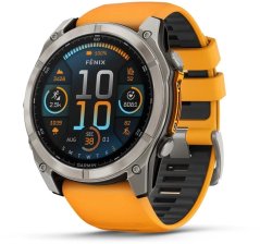 Garmin Fenix 8 AMOLED 51mm, Sapphire Titanium Spark Orange/Graphite band
