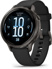Garmin Venu 4 41 mm, bridlicová s čiernym silikónovým remienkom