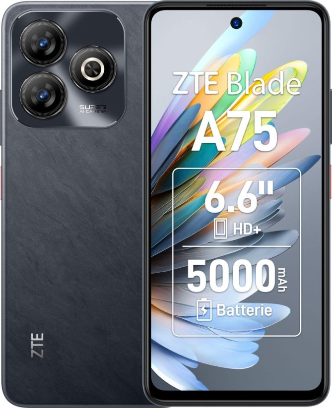 ZTE Blade A75 4/128GB Čierny  (123439601011)