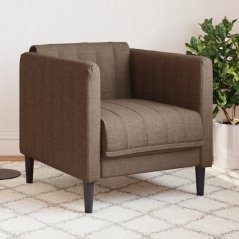 vidaXL VidaXL Fotel, Hnedý, sztuczna skóra zamszowa