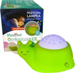 MesMed Lampka z projektorem i poztywką MM003 Ślimaczuś