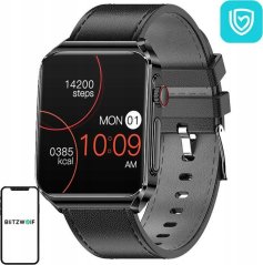 Blitzwolf Smartwatch BlitzWolf BW-HL6 (Čierny skórzany)