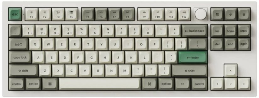 Keychron Keychron Q3 Max QMK/VIA Wireless Custom Mechanical Keyboard Fully Assembled Knob / Shell White / Gateron Jupiter Banana