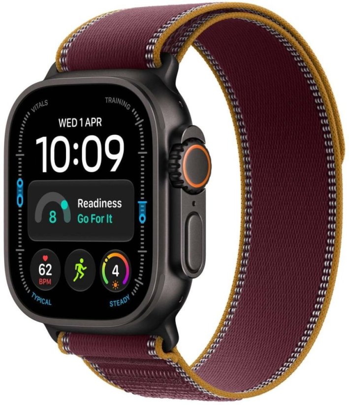 Apple Watch Ultra 4 GPS + Cellular 49mm Black Titanium / Trail Loop M/L Burgundy Alpine(MJC44QF/A)