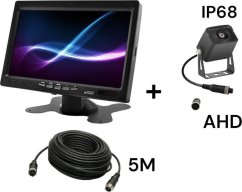 Nvox Monitor samochodowy lcd 7 cali 12/24v kabel 5m oraz kamera cofania 4pin Sada ahd