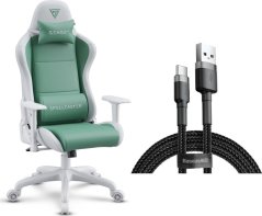 SENSE7 Spellcaster FUKU PU biało-zielony + kabel usb