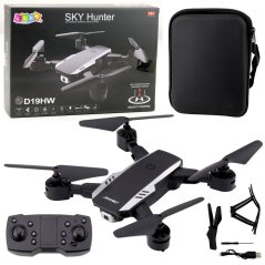 LeanToys Dron Sky Hunter D19HW Kamera FVP Wi-Fi Pilot Z držiakem Na Telefon Etui