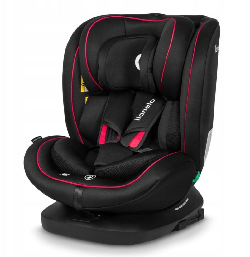 NoName Automobilinė kėdutė Lionelo Bastiaan I-size, 0-36 kg, Black Red