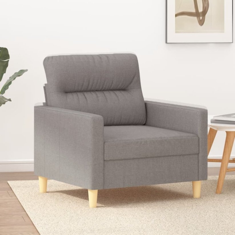 vidaXL Fotel, taupe, 60 cm, obity tkaniną Lumarko!