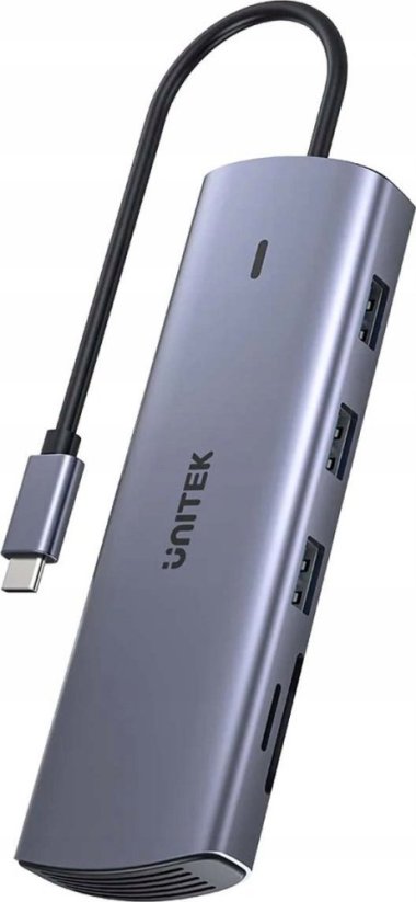 Unitek 9w1 USB C Gigabit Ethernet HDMI VGA 3x USB A czytnik kart PD 100W