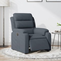 vidaXL elektrickýfotel rozkładany, tmavoSivý, obity aksamitem Lumarko!