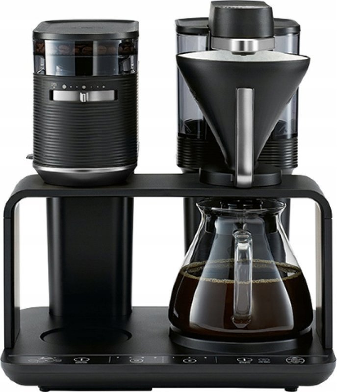 Melitta  EPOS Čierno-strieborný - so vstavaným mlynčekom