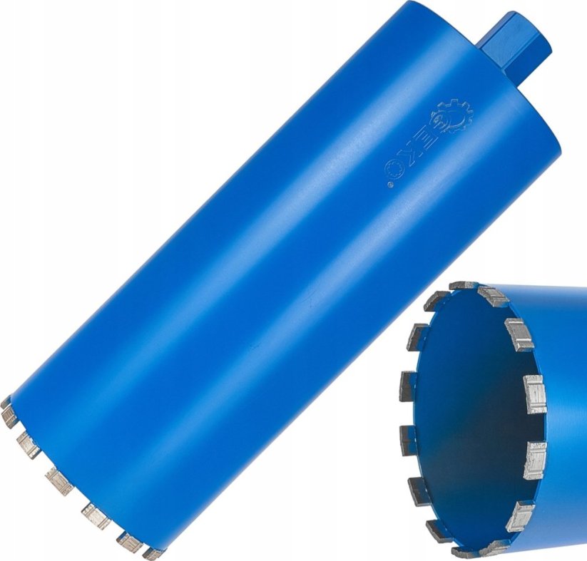 Geko Vrták diamentowe koronowe do wiertnicy na sucho i mokro 162x10x450mm 14T 1.1/4" (2)
