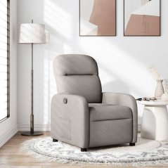 vidaXL vidaXL Fotel rozkładany, farba taupe, obity tkaniną