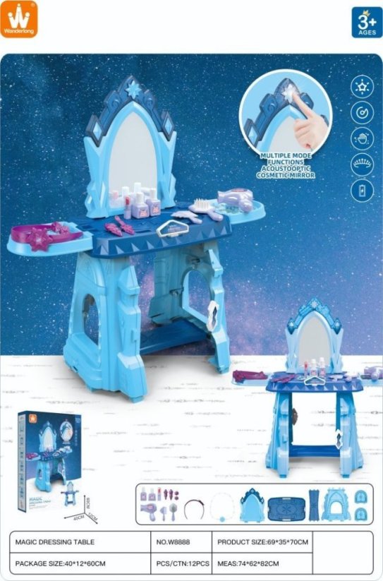 Triton Modrá Toaletka Pre Księżniczki + Príslušenstvo