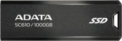 ADATA Dysk SSD vonkajší SC610 1000 GB USB3.2A Gen2 Čierny