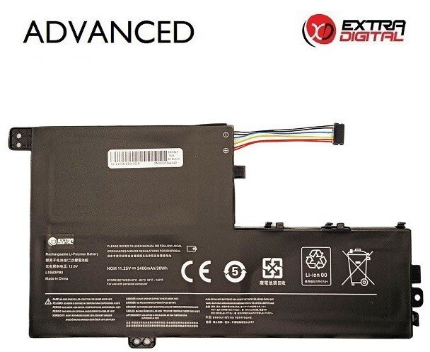 PNY Notebook battery, LENOVO L15M3PB0, 3400mAh, Extra Digital Advanced (NB483068)