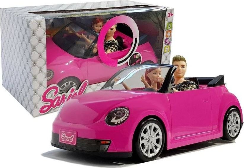 Lean Sport Lalki z samochodem auto Coupe dźwięk i światła 43cm Ružový
