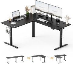 SENSE7 Nojo Light Corner Czarne 160 cm x 140 cm Black