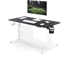 Jan Nowak Elektryczne z regulacją wysokości ergonomiczne biało-Antracitovýowe,1200x600 mm: ARIA (5907367517354)