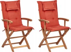 Beliani kreslo ogrodowe drevo Bordowy MAUI II Lumarko!