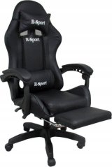 R-Sport Fotel Gamingowy K4 R-Sport Čierny z podNôžkiem+masażer