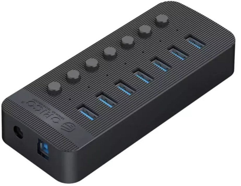 Orico Aktywny hub 7xUSB-A 5Gbps BC 1.2 24W Čierny